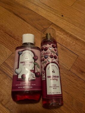 Bath and bodyworks sweetheart cherry set price firm